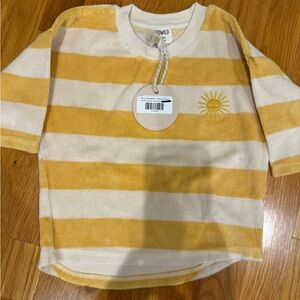 Kids Wild Boxy Sweatshirt yellow stripe - New with tags - size 2-3Y